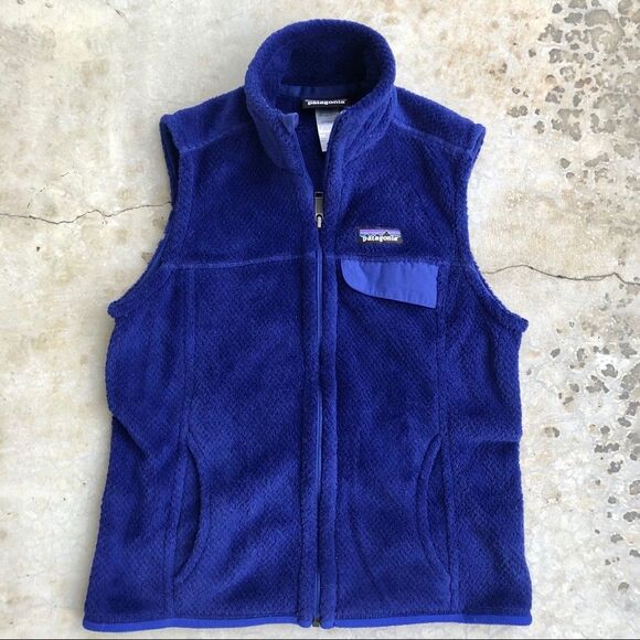 Patagonia full zip fleece vest retool snap T blue S - Picture 1 of 3